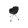 Chaise de réunion pivotante pieds blancs en polypropylène Wendy