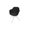 Chaise de réunion pivotante pieds blancs en polypropylène Wendy
