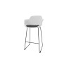 Tabouret en polypropylène pieds noirs Wendy