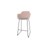 Tabouret en polypropylène pieds noirs Wendy