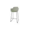 Tabouret en polypropylène pieds noirs Wendy