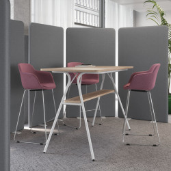 Tabouret en polypropylène pieds chromés Wendy