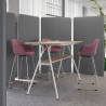 Tabouret en polypropylène pieds chromés Wendy