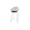 Tabouret en polypropylène pieds chromés Wendy