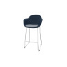 Tabouret en polypropylène pieds chromés Wendy