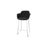 Tabouret en polypropylène pieds chromés Wendy