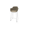 Tabouret en polypropylène pieds chromés Wendy