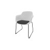 Chaise d'accueil en polypropylène pieds noirs Wendy