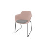 Chaise d'accueil en polypropylène pieds noirs Wendy
