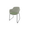 Chaise d'accueil en polypropylène pieds noirs Wendy
