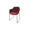 Chaise d'accueil en polypropylène pieds noirs Wendy