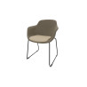 Chaise d'accueil en polypropylène pieds noirs Wendy