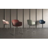 Chaise d'accueil en polypropylène pieds chromés Wendy