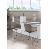 Chaise d'accueil en polypropylène pieds chromés Wendy