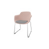 Chaise d'accueil en polypropylène pieds chromés Wendy