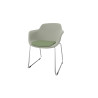 Chaise d'accueil en polypropylène pieds chromés Wendy