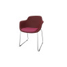 Chaise d'accueil en polypropylène pieds chromés Wendy
