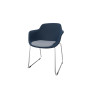 Chaise d'accueil en polypropylène pieds chromés Wendy