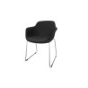 Chaise d'accueil en polypropylène pieds chromés Wendy