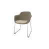 Chaise d'accueil en polypropylène pieds chromés Wendy