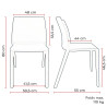 Chaise d'accueil empilable monocoque en polypropylène Likie