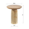 Table basse style nature H 45 cm en acacia massif naturel Idylle