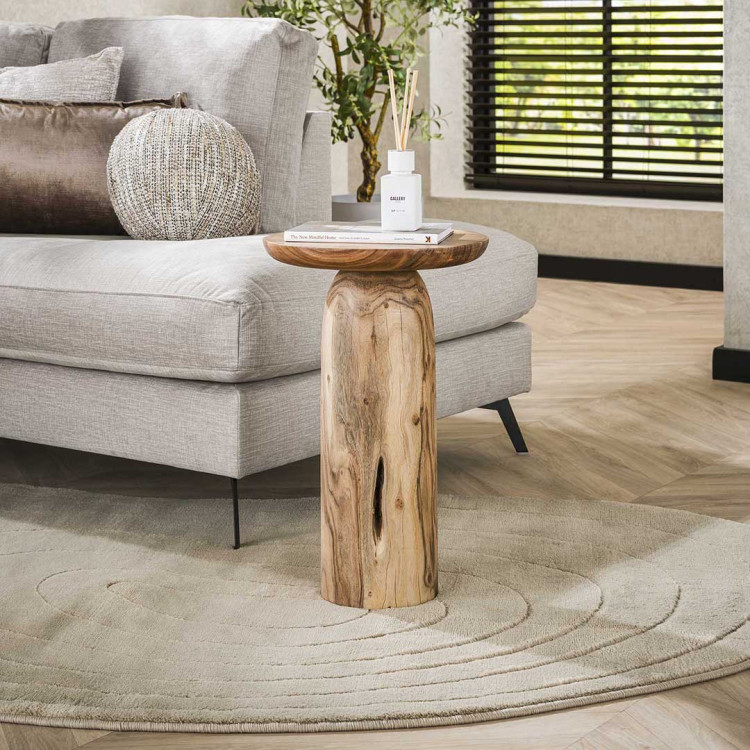 Table basse style nature H 55 cm en acacia massif naturel Idylle