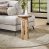 Table basse style nature H 55 cm en acacia massif naturel Idylle