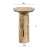 Table basse style nature H 55 cm en acacia massif naturel Idylle
