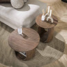 Table basse style nature H 56 cm en acacia massif marron Haron