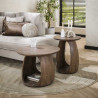 Table basse style nature H 46 cm en acacia massif marron Haron