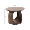 Table basse style nature H 46 cm en acacia massif marron Haron
