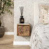 Chevet suspendu style nature en acacia massif naturel Brunia