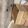 Chevet suspendu style nature en acacia massif naturel Brunia