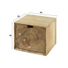 Chevet suspendu style nature en acacia massif naturel Brunia