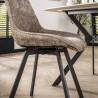 Chaise de salle à manger rotative en tissu chenille Swiff (lot de 4)