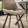 Chaise de salle à manger rotative en tissu chenille Swiff (lot de 4)