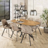 Chaise de salle à manger rotative en tissu chenille Swiff (lot de 4)