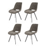Chaise de salle à manger rotative en tissu chenille Swiff (lot de 4)