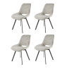 Chaise de salle à manger rotative en tissu chenille Swiff (lot de 4)