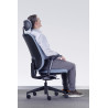 Siège de bureau en tissu coque noir Anya