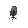 Siège de bureau en tissu coque noir Anya