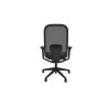 Siège de bureau en tissu coque noir Anya