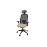 Siège de bureau en tissu coque noir Anya
