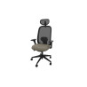 Siège de bureau en tissu coque noir Anya