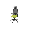 Siège de bureau en tissu coque noir Anya
