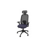 Siège de bureau en tissu coque noir Anya