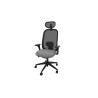 Siège de bureau en tissu coque noir Anya