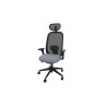Siège de bureau en tissu coque noir Anya