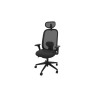 Siège de bureau en tissu coque noir Anya